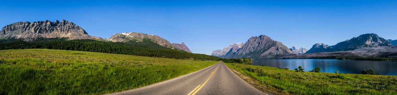 Scenic mountain views, Many Glaciers National Park Montana USA