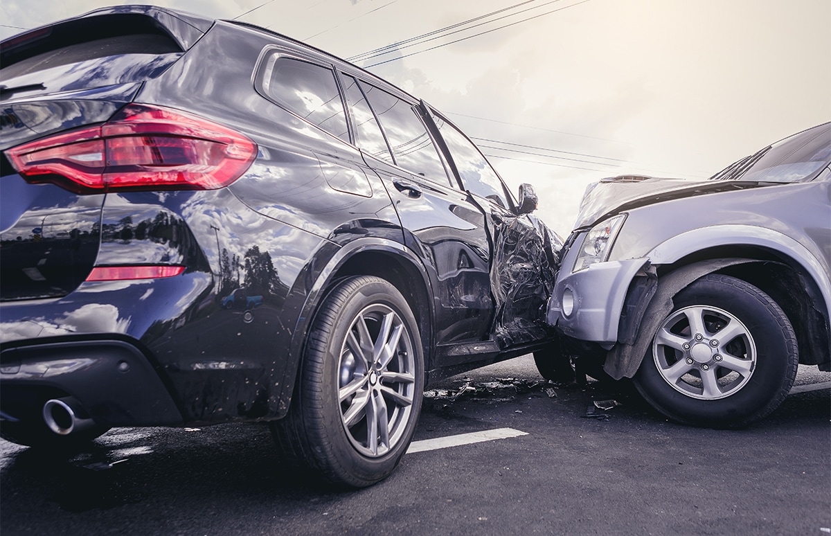 Dos vehículos que han sufrido un accidente